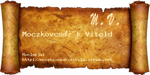 Moczkovcsák Vitold névjegykártya